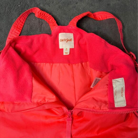 Cat & Jack Toddler Girls Pink One-Piece Snow Pants - Picture 2 of 6